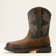 Ariat Men's OverDrive 11" Wide Square Toe Composite Toe Work Boot - Brown/Rough Stone - 10053644 - Overlook Boots