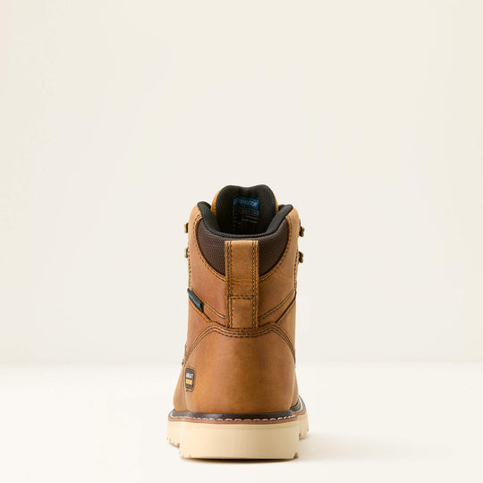 Ariat Women's Rebar Moc Toe Waterproof Wedge Work Boot -Brown- 10053718 - Overlook Boots