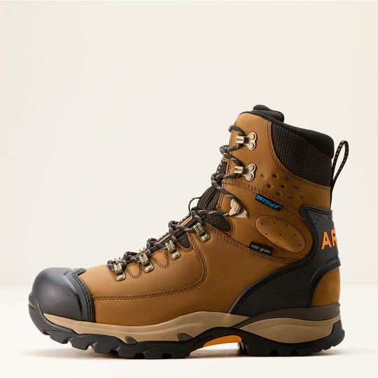 Ariat Men's Endeavor 8" Waterproof Slip Resistant Insulated Work Boot - Dusted Brown - 10053775 - Overlook Boots