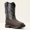 Ariat Men's Big Rig BOA 11" Soft Toe Waterproof Western Work Boot - Iron Coffee/Black - 10053777 6 / Wide / Brown - Overlook Boots