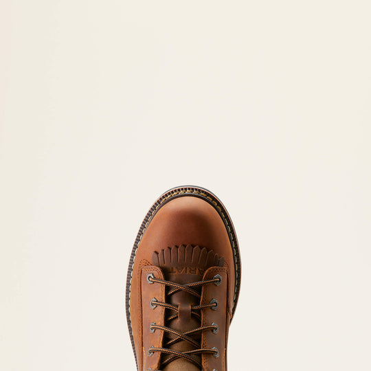 Ariat Men's Longview Shock Shield 8" Composite Toe Waterproof Lace-Up Work Boot - Copper Brown - 10053817 - Overlook Boots