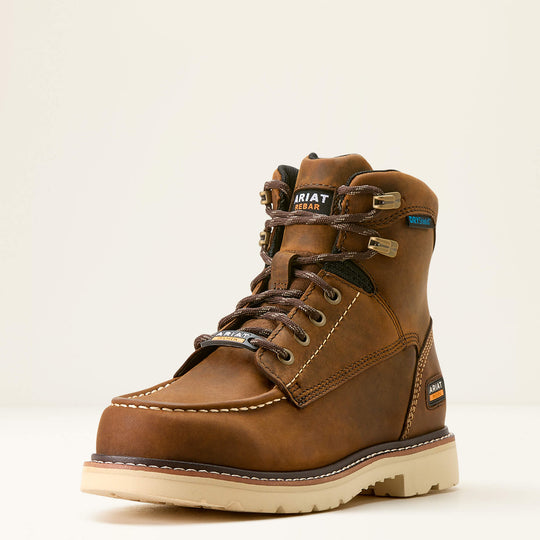 Ariat Women's Rebar Lift 6" Soft Toe Waterproof Work Boot- Brown- 10053822 - Overlook Boots