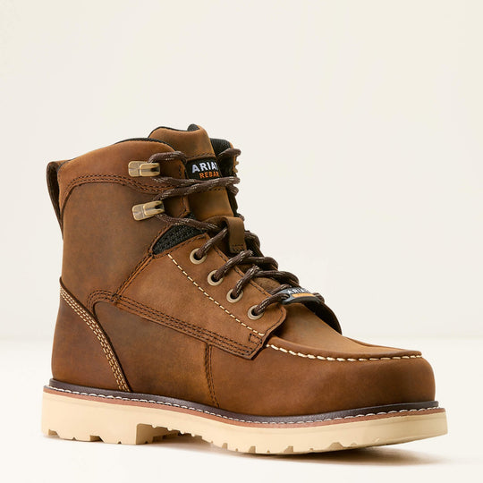 Ariat Women's Rebar Lift 6" Soft Toe Waterproof Work Boot- Brown- 10053822 - Overlook Boots