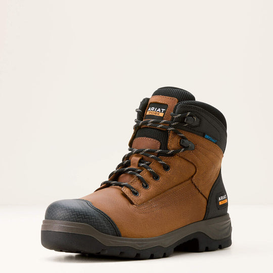 Ariat Men's Turbo Duratread XTR 6" Round Toe Waterproof Work Boot - Brown - 10054292 - Overlook Boots