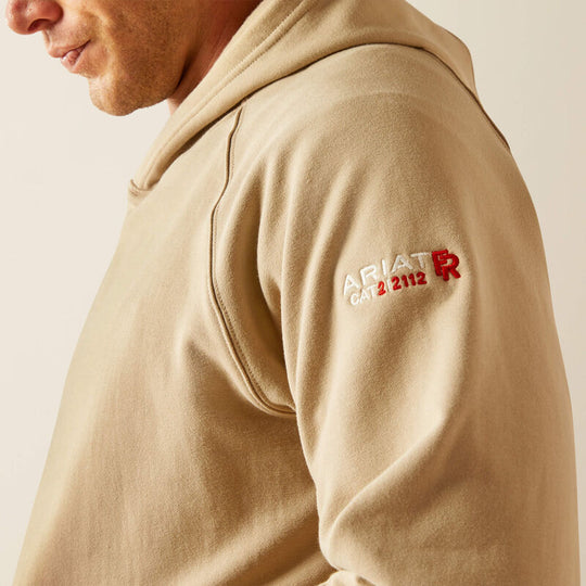 Ariat DuraStretch Work Hard Live Free Sudadera con Capucha para Hombre, Resistente al Fuego (FR) - Silver - 10054604 - Imagen 3