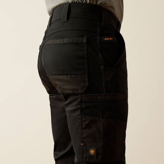Ariat Men's Rebar M5 Slim DuraStretch Cargo Straight Pant - Black - 10060357 - Overlook Boots