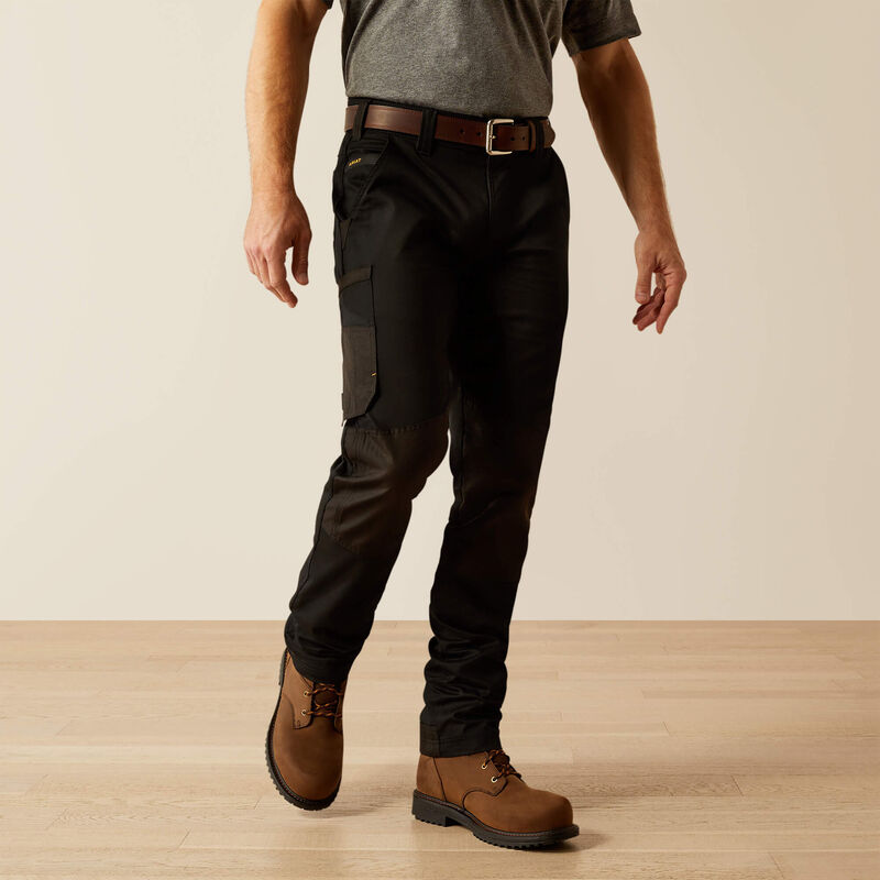 Ariat Men's Rebar M5 Slim DuraStretch Cargo Straight Pant - Black - 10060357 28 x 28 / Black / Standard - Overlook Boots