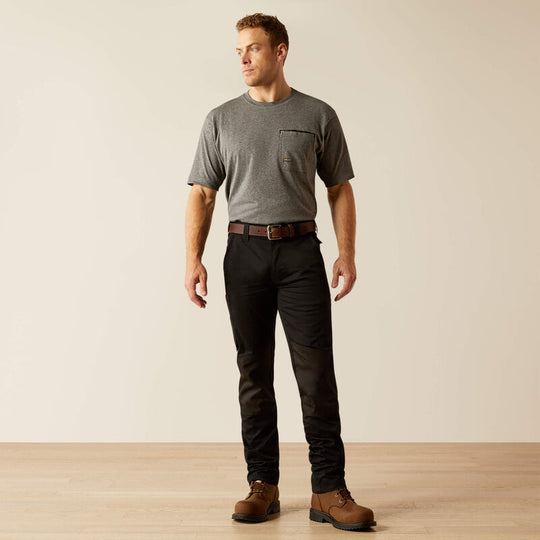 Ariat Men's Rebar M5 Slim DuraStretch Cargo Straight Pant - Black - 10060357 - Overlook Boots