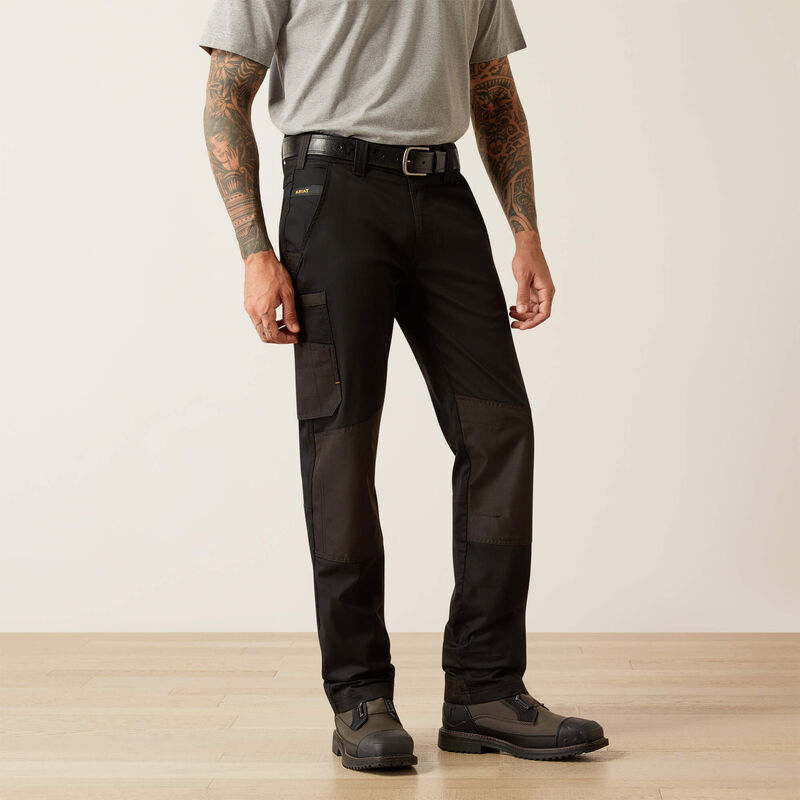 Ariat Men's Rebar M8 Modern DuraStretch Cargo Narrow Pant - Black - 10060379 28 x 28 / Black / Standard - Overlook Boots