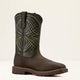 Ariat Men's Activator 11" Steel Toe Waterproof Western Work Boot- Brown/Green- 10060892 7 / Medium / Brown - Overlook Boots
