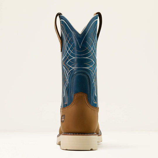 Ariat Men's Activator 11" Steel Toe Waterproof Work Boot - Dusted Brown/Basin Blue - 10060893 - Overlook Boots
