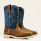 Ariat Men's Activator 11" Steel Toe Waterproof Work Boot - Dusted Brown/Basin Blue - 10060893 - Overlook Boots
