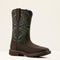Ariat Men's Activator 11" Wide Square Toe Waterproof Work Boot - Dark Brown/Green - 10060894 7.0 / Medium / Brown - Overlook Boots