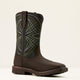 Ariat Men's Activator 11" Wide Square Toe Waterproof Work Boot - Dark Brown/Green - 10060894 7.0 / Medium / Brown - Overlook Boots