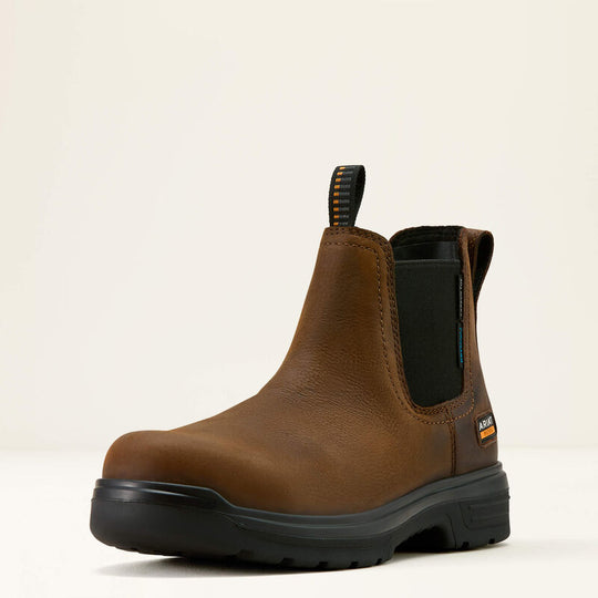 Ariat Men's Turbo CSA 6" Carbon Toe Waterproof Chelsea Work Boot - Rich Brown - 10060897 - Overlook Boots