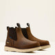 Ariat Men's Rebar 6" Round Toe Waterproof Wedge Chelsea Work Boot - Distressed Brown - 10061116 - Overlook Boots