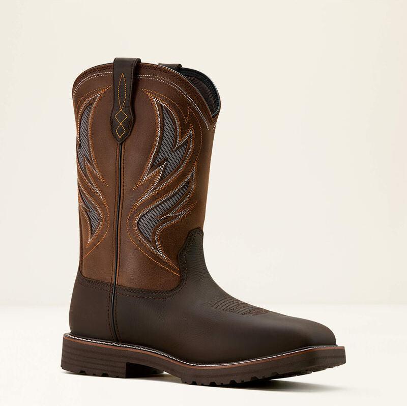 Ariat Men's Activator VentTEK 11" Steel Toe Waterproof Work Boot - Dark Brown - 10061119 7 / Medium / Dark Brown - Overlook Boots