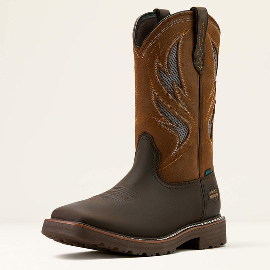 Ariat Men's Activator VentTEK 11" Square Toe Waterproof Work Boot - Brown - 10061120 - Overlook Boots