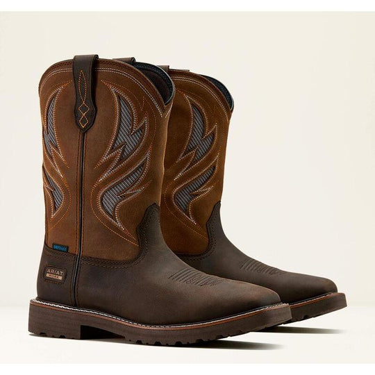 Ariat Men's Activator VentTEK 11" Square Toe Waterproof Work Boot - Brown - 10061120 - Overlook Boots