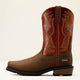Ariat Men's Ironside Square Toe Steel Toe 11" Slip Resistant Work Boot - Dark Earthbrick - 10061252 - Overlook Boots