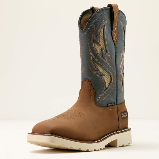 Ariat Men's Activator VentTEK 11" Steel Toe Work Boot - Brown/Grey - 10061284 - Overlook Boots