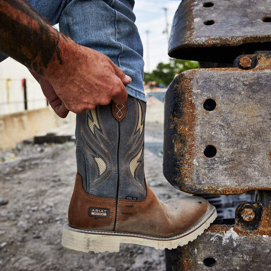 Ariat Men's Activator VentTEK 11" Steel Toe Work Boot - Brown/Grey - 10061284 - Overlook Boots