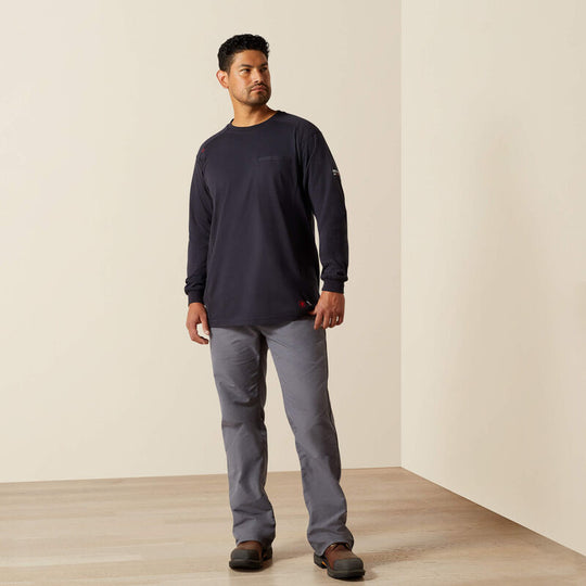 Ariat FR Air Graveyard Shift Playera para Hombre - Negro - 10062315 - Imagen 3