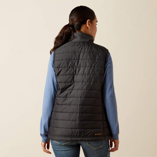Ariat Women's Rebar Ripstop Lightweight Insulated Vest - Black - 10062722 - Overlook Boots