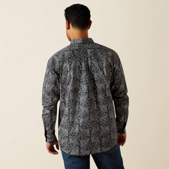 Ariat Men's FR Bogart Classic Fit Work Shirt - Black - 10062741 - Overlook Boots