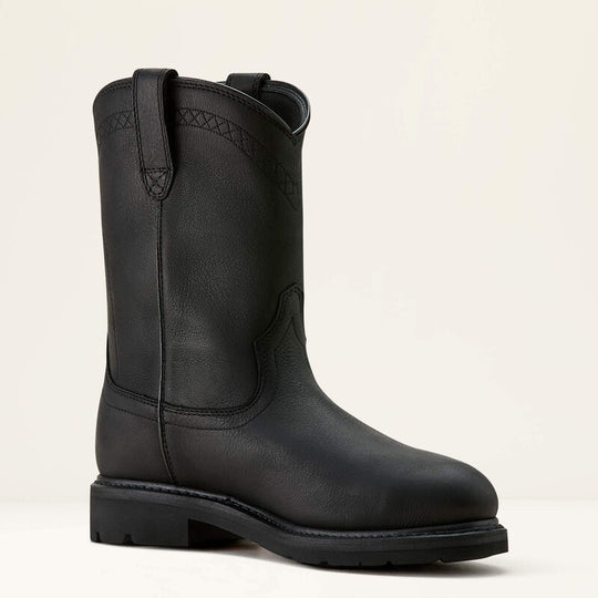 Ariat Men's Sierra Steel Toe Waterproof Roper Work Boot - Black - 10063833 - Overlook Boots