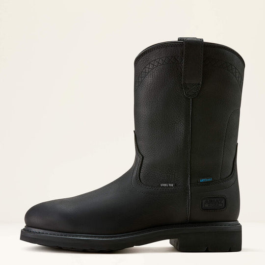 Ariat Men's Sierra Steel Toe Waterproof Roper Work Boot - Black - 10063833 - Overlook Boots