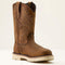 Ariat Men's Activator Argo 11" Round Toe Waterproof Work Boot - Brown - 10063860 7 / Medium / Distressed Brown - Overlook Boots