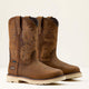 Ariat Men's Activator Argo 11" Round Toe Waterproof Work Boot - Brown - 10063860 - Overlook Boots