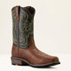 Ariat Men's Ironside Square Toe Steel Toe 11" Slip Resistant Western Work Boot - Bravo Brown - 10063891 - Overlook Boots