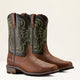 Ariat Men's Ironside Square Toe Steel Toe 11" Slip Resistant Western Work Boot - Bravo Brown - 10063891 7 / Medium / Brown - Overlook Boots