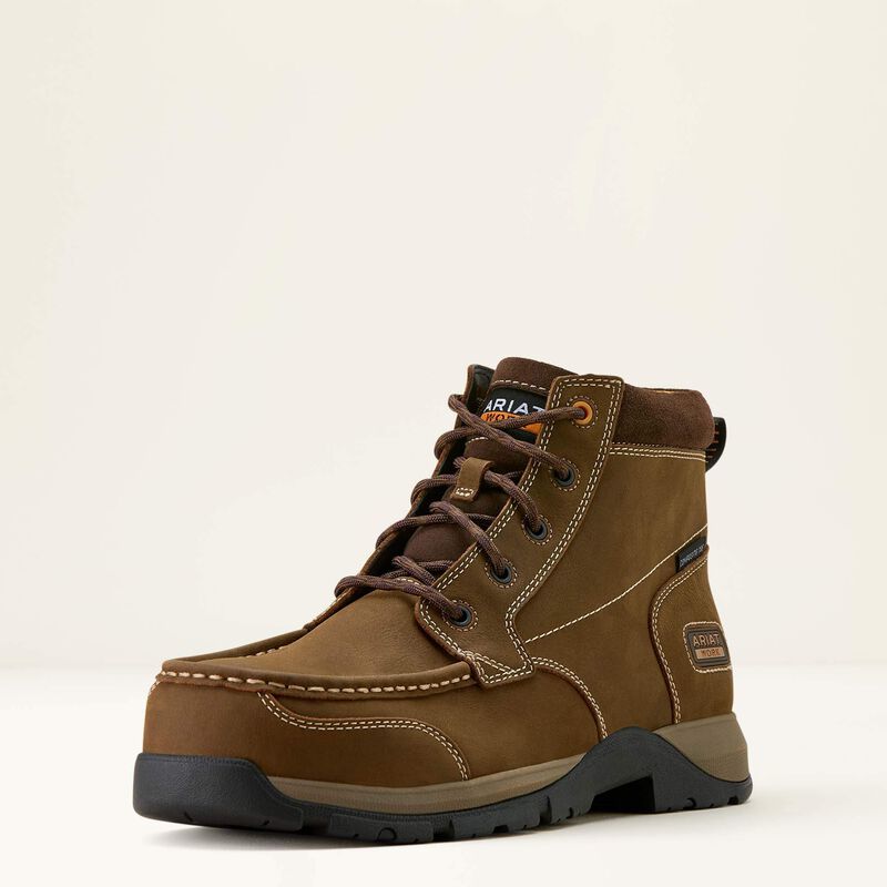 Ariat Men's Edge Chukka 6" Composite Toe Work Boot - Brown - 10073366 7 / Medium / Brown - Overlook Boots