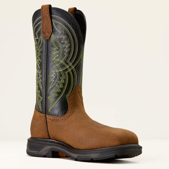 Ariat Men's WorkHog XT Coil 12" Wide Square Toe Work Boot- Black- 10074160 7 / Medium / Black - Overlook Boots