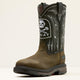 Ariat WorkHog XT Bolt Skull Bota de Trabajo para Hombre, Impermeable, Punta Cuadrada Ancha, Punta Suave - Café - 10074286