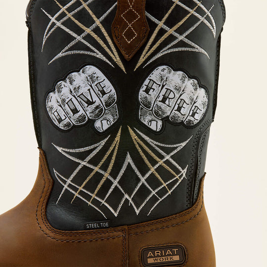 Ariat Men's Activator Live Free Wide Square Toe Work Boot - Brown - 10074208 - Overlook Boots
