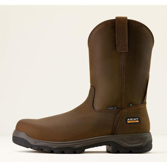 Ariat Men's Turbo Duratread 10" CT Pull On Work Boot- Brown- 10074209 - Overlook Boots