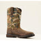 Ariat Men's Groundbreaker 11" Square Toe Waterproof Work Boot- Brown- 10074211 7 / Medium / Brown - Overlook Boots