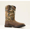 Ariat Men's Groundbreaker 11" Square Toe Waterproof Work Boot- Brown- 10074287 7 / Medium / Brown - Overlook Boots