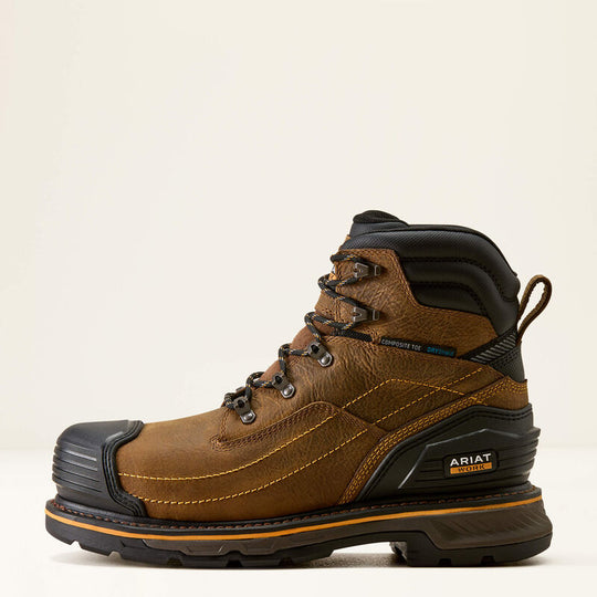 Ariat Men's Stump Jumper 6" Waterproof Composite Toe Work Boot - Brown - 10080453 7 / Medium / Brown - Overlook Boots