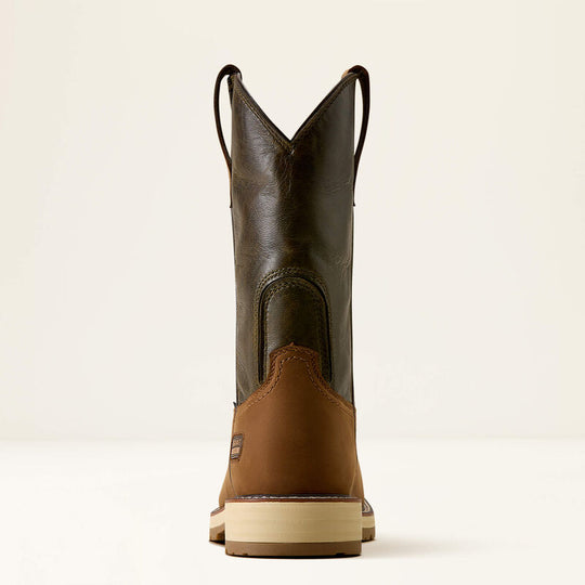 Ariat Men's Activator Patriot Wide Square Toe Steel Toe Work Boot - Brown - 10080468 - Overlook Boots