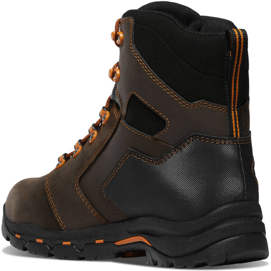 Danner Men's Vicious 6" Safety Toe Waterproof Slip Resistant Work Boot -Brown- 13880 - Overlook Boots
