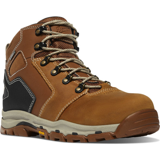 Danner Men's Vicious 4.5" Composite Toe Waterproof Slip Resistant Work Boot -Tan- 13886 7 / Medium / Tan - Overlook Boots