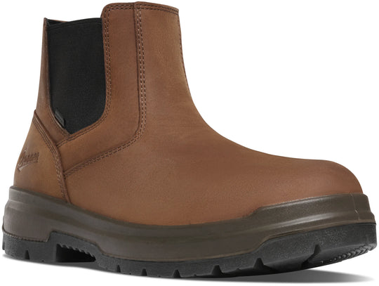 Danner Men's Ground Control 6" Waterproof Chelsea Work Boot - Brown - 14522 - Overlook Boots