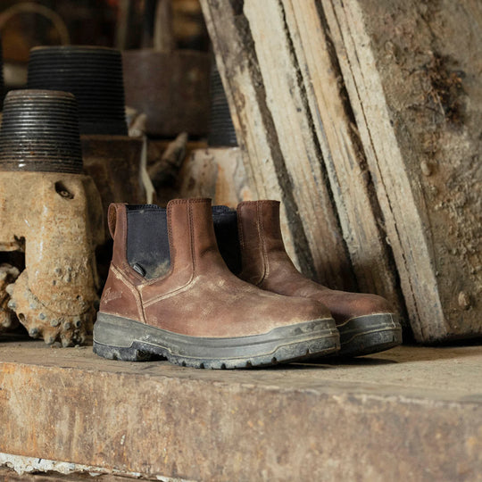 Danner Men's Ground Control 6" Waterproof Chelsea Work Boot - Brown - 14522 - Overlook Boots