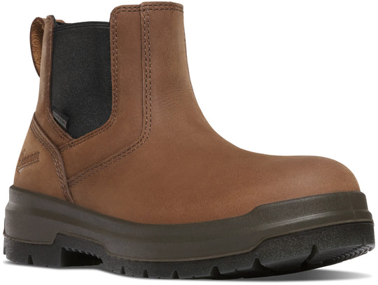 Danner Women's Ground Control 5" Waterproof Chelsea Work Boot - Brown - 14523 - Overlook Boots