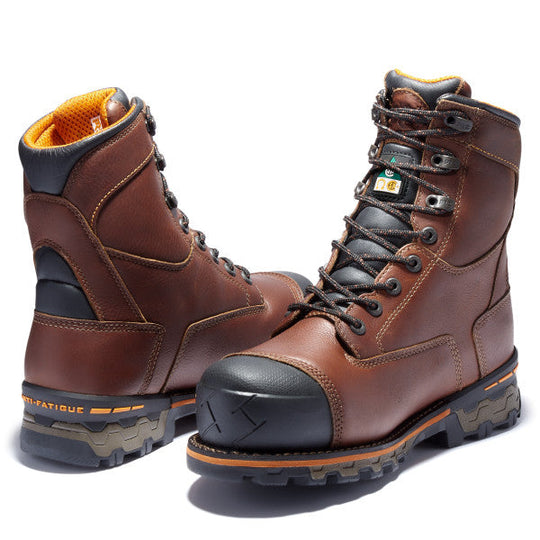 Timberland PRO Men's Boondock 8" Composite Toe Waterproof 200G Insulated Work Boot - Brown - TB189646214 - Overlook Boots